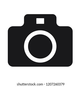 a camera icon black glyph style, black color, common public sign
