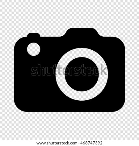 Camera Icon Black On Transparent Background Stock Vector (Royalty Free