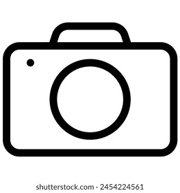 camera icon with black outline style