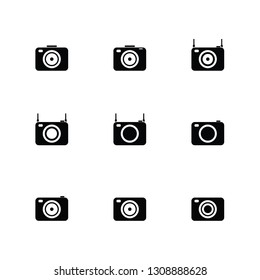 camera icon black vector