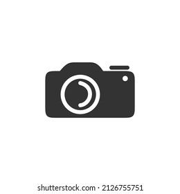 Camera icon in black and white color. Vector modern photo icon. Symbols are very good for design needs such as logo illustrations, websites, etc.