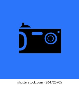 camera icon blue background