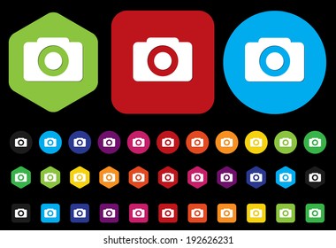 camera icon / button, graphic design element