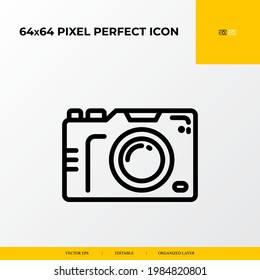 Camera icon. Camping and adventure icon. 64x64 pixel perfect icon
