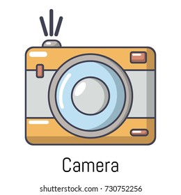 Camera icon. Cartoon illustration of camera vector icon for web
