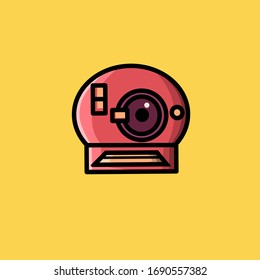Icono de cámara con estilo de dibujo animado