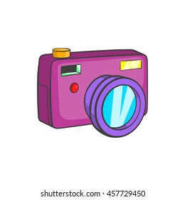 Camera icon in cartoon style isolated on white background. Device symbol