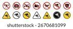 Camera icon. Cctv icons. Security camera vector set. No drone zone. No fly zone. 