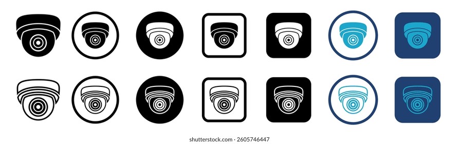 Camera icon. Cctv icons. Security camera vector set. Video camera icon.