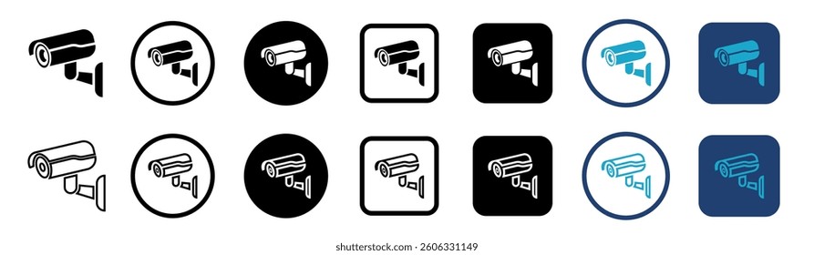 Camera icon. Cctv icons. Security camera vector set. Video camera icon.