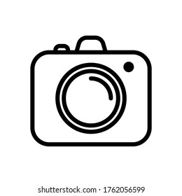 Icono de cámara o cliparte en el estilo de línea
