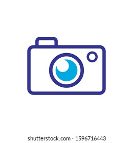 camera icon, color style design