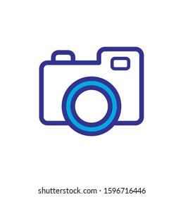 camera icon, color style design