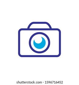 camera icon, color style design