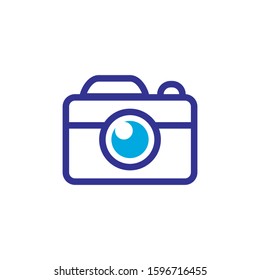 camera icon, color style design