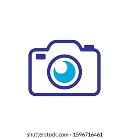 camera icon, color style design