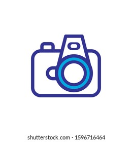 camera icon, color style design