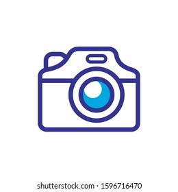 camera icon, color style design