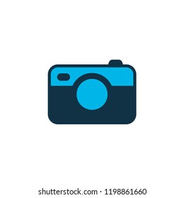 Camera icon colored symbol. Premium quality isolated photography element in trendy style.