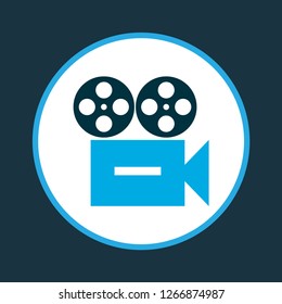 Camera icon colored symbol. Premium quality isolated video element in trendy style.