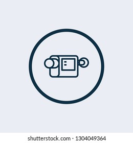 Camera icon colored symbol. Premium quality isolated video element in trendy style. - Illustration