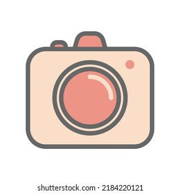Camera icon in colorful filled style