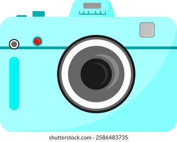 Camera Icon with colorful Flat Design.