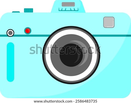 Camera Icon with colorful Flat Design.