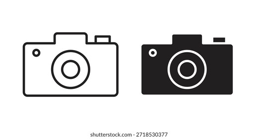 Concepto de icono de cámara para infografía, Sitio web o App.