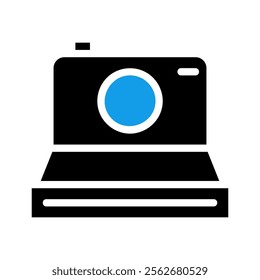 Camera icon. Concept of photography, technology, and digital imaging.