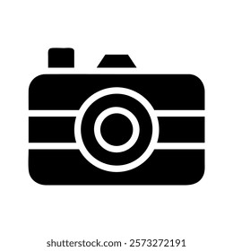 Camera icon. Concept of photography, technology, and art.