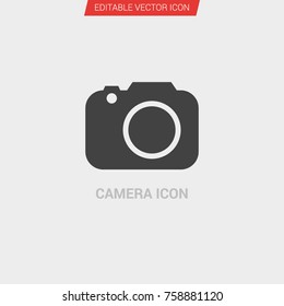 Camera icon dark grey new trendy flat style vector symbol