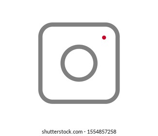 camera icon design flat vector