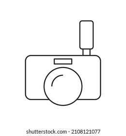 Diseño de icono de cámara aislado en fondo blanco