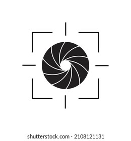 Diseño de icono de cámara aislado en fondo blanco