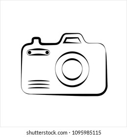 Camera Icon Design, Camera Isolated Symbol Vector Art Illustration