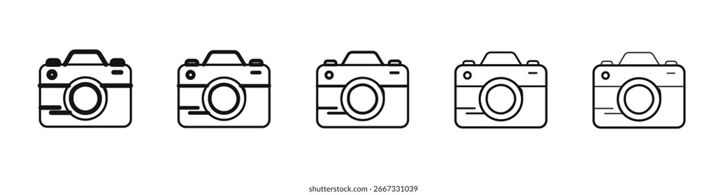 Design de ícone de câmera, logotipo, aplicativo, UI. Ilustração vetorial, EPS