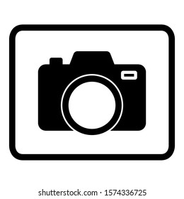 Camera icon design. Camera icon in modern outline style design. Vector illustration.