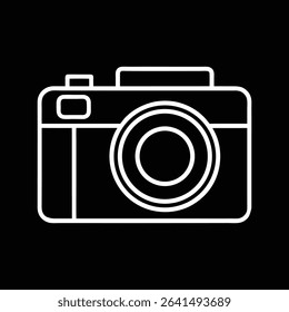 camera icon design on a white background