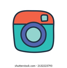 diseño de iconos de cámara sobre blanco