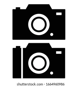 Camera icon design. Photo camera icon in trendy flat style design. Vector illustration.