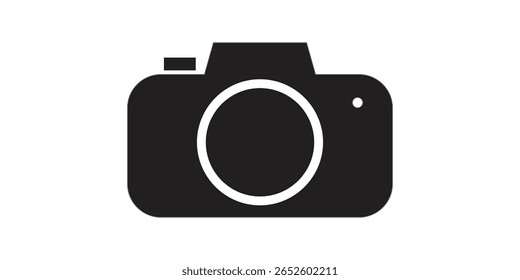 Design de ícone de câmera, ícone de fotografia de câmera, ilustração vetorial
