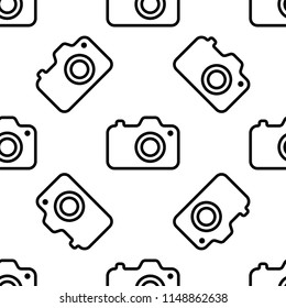 Camera Icon Design, Kamera Nahtlose Muster Vektorgrafik Illustration