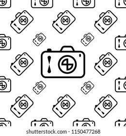 Camera Icon Design, Camera Seamless Pattern Vector Art Illustration