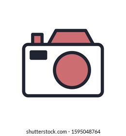 Camera icon design template, color style