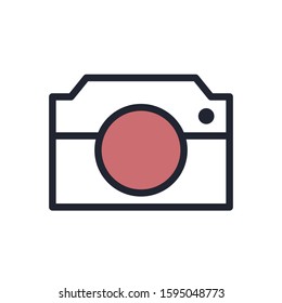 Camera icon design template, color style