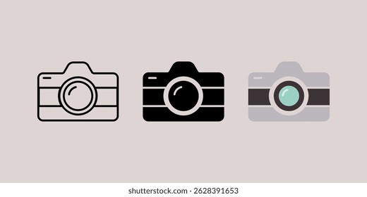 Camera icon design template. Trendy style, vector eps 10