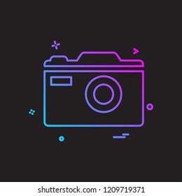 Camera icon design vector