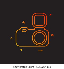 Camera icon design vector