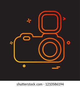 Camera icon design vector